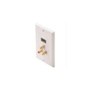   Style Hdmi Feed Thru Wall Plate With 3 Rca Stereo Jacks: Electronics