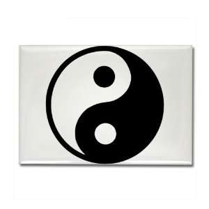  Rectangle Magnet Yin Yang Black and White 