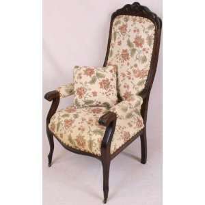   Vintage French Country Carved Oak Arm Library Chair: Everything Else
