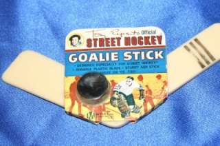 Phil & Tony Esposito Street Hockey Mini Puck & Stick Goalie NEW OLD 