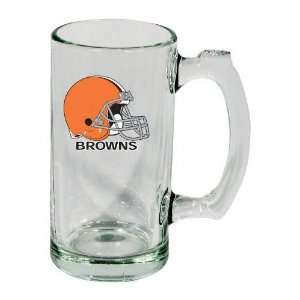   Browns Beer Mug 13oz Glass Sports Tankard