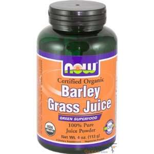  Now Barley Grass Juice Powder, Organic, 113 Gram Health 