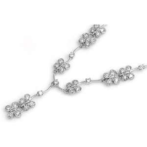 Sterling Silver CZ Necklaces   Butterflies   16 18 (adjustable 