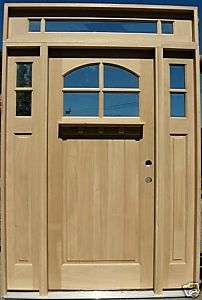 Lite Wood Entry Door Sidelites Transom Shelf Free S&H  