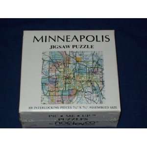  1979 Nordevco Minneapolis Map Jigsaw Puzzle   100 pieces 
