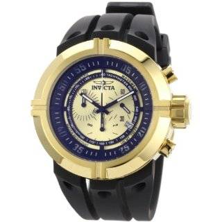  0844 Force Collection Chronograph Gold Dial Black Polyurethane Watch