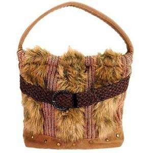  Helena Faux Fur Handbag with Belt Beauty