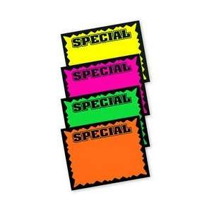  Fluorescent Colored Blank Retail Special Cards   5.5 X 7 