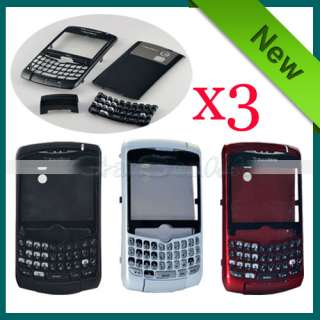 3x 3Colors Full Housing Faceplates Cover Case Fr BlackBerry Curve 8300 