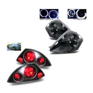   Black CCFL Halo Projector Headlights + Tail Lights Combo: Automotive