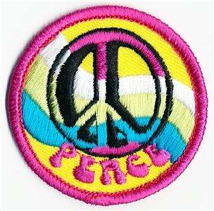 Girl Boy PEACE SIGN Fun Patches Crests GUIDES/SCOUTS  