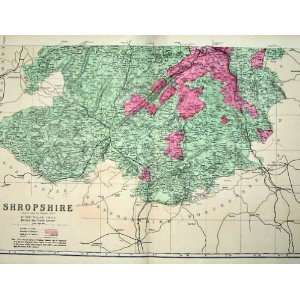  Map Shropshire England Ludlow Bridgenorth Wenlock