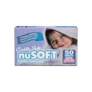 nuSOFT Hypoallergenic Fabric Softener 50 Ct Dryer Sheets (Pack of 6)