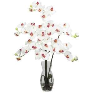  Exclusive By Nearly Natural White Phalaenopsis w/Vase Silk 