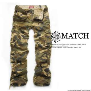 NWT Combat Mens Cargo Pants Camo Size 30 36 Free S&H  