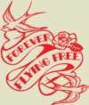 Forever Flying Free Swallows WHITE Tattoo Decal Sticker  