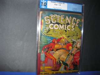 Science comics #2 (1940) PGX 1.0 Classic Lou Fine cover  