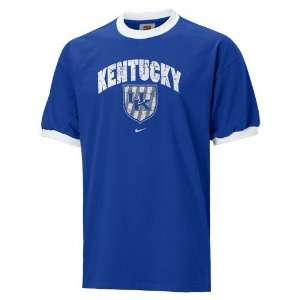  Kentucky Wildcats Royal Blue Rally Ringer T shirt: Sports & Outdoors