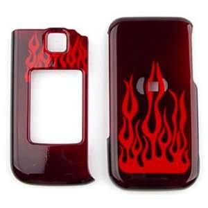  Samsung Alias 2 u750   Transparent Red Flame   Hard Case 