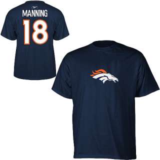 Denver Broncos Tees Reebok Denver Broncos Peyton Manning Name & Number 