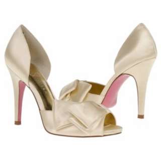 Womens Paris Hilton Suarey Ivory Satin Shoes 