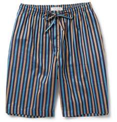 Naturally from Derek Rose Striped Cotton Lounge Shorts