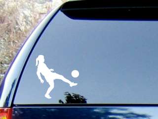 Soccer Player Female Vinyl Decal Sticker   Color Choice   HIGH QUALITY 