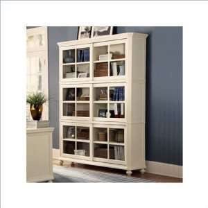   Hanna 4 Piece Wood Barrister Bookcase Set in White