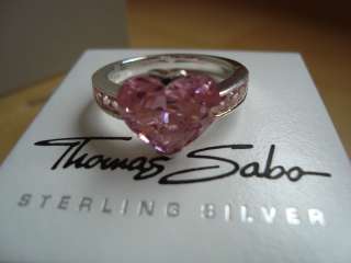 Original Thomas Sabo Ring Herz Rosa Zirkonia Gr. 58 NEU Np 139€ Top 