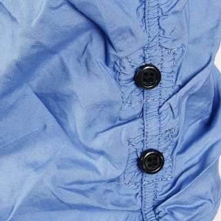 Khujo Hogweed III UNI1 7 Bluse blau Hemd Top Oberteil Knitterlook 