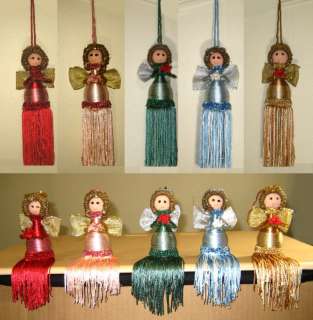 New Handmade 6 Inch Jute Hair Tassel Ornament Angels  
