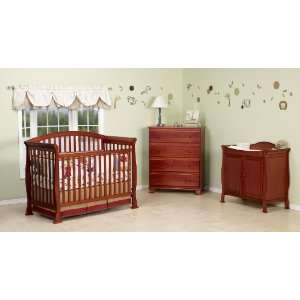  Thompson 4 in 1 Convertible Crib in Cherry finish by 