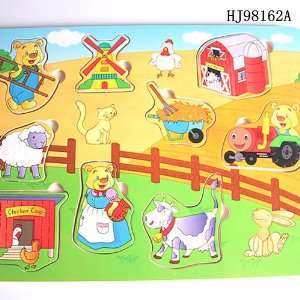   bears house funny colorful wooden animal jigsaw puzzle: Toys & Games