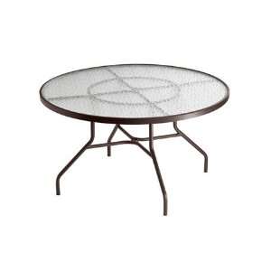   Patio Dining Table with Umbrella Hole Textured Woodland: Patio, Lawn