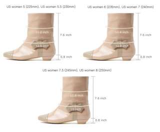 FFeFF / New womens Shoes Pink Beige Mid calf Rain Boots 0.8 inch 