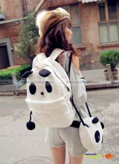 Women Panda Schoolbag Backpack Shoulder Bag Set #604  