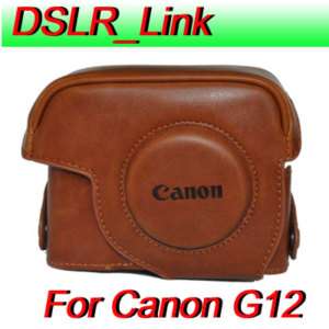 Leather case/bag f Canon Powershot G11/G12 Camera Brown  