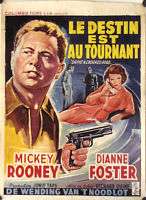 449 Drive a Crooked Road, Belgian Poster, Mickey Rooney  
