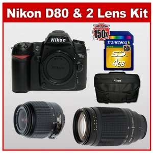  Nikon D80 10.2MP Digital SLR Camera + Nikon 18 55mm f/3.5 