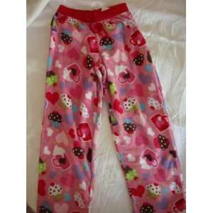  Up Late Girls Sleep Pant (Cupcakes/Hearts/Size 10/12 