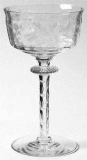 Tiffin 15065 Cadena Etched Optic Crystal Champagne Stem  