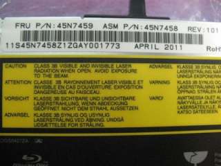 Lenovo genuine ThinkPad Blu Ray Burner 45N7459 UJ242  