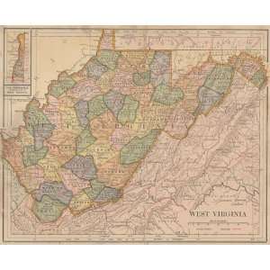    Mitchell 1881 Antique Map of West Virginia