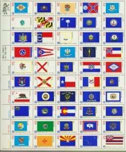 USA Bicentennial State Flags 1776 1976 MNH Sheet of 50  