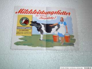 Toller Prospekt Ochsenkopf Milchleistungsfutter um 1960 Retro Vintage 