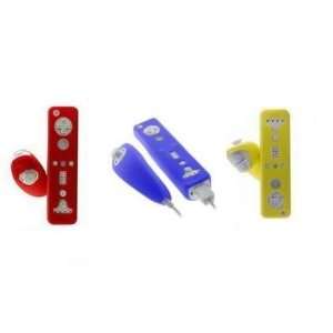  Silicone Skins Cover for Wii Remote Controls And Nunchuk (Red, Blue 