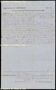 ANDREW JOHNSON   LAND GRANT SIGNED 03/01/1856  