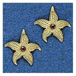 Mark Edwards 14K Gold 25MM Large Starfish Earring  Sports 