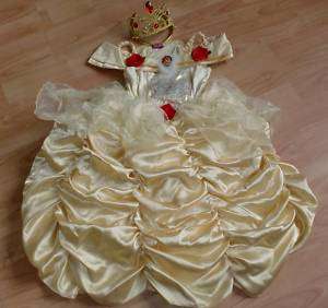Disney Belle Prinzessin Kostüm Kleid 98/104 Neu Krone  
