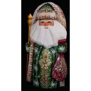  RUSSIAN WOODEN SANTA HAND CARVED/PAINTED (#0867 